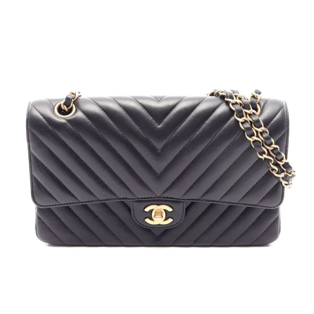 Chanel Chevron V-Stitch Lambskin Shoulder Bag